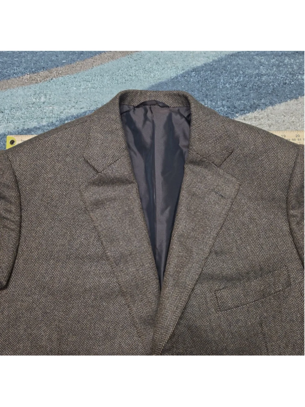 Loro Piana 100% Cashmere Brown Herringbone Blazer Sport Coat Made in Italy 48R